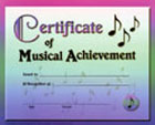 Certificate of Musical Achievement  **LIMITED QUANTITIES**