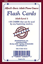 Alfred Basic Adult Piano Course Level 1 - Flash Cards