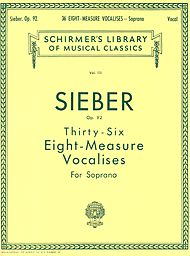 Sieber - 36 Eight Measure Vocalises - Soprano