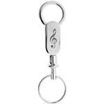 Keychain - Pull Apart  G-CLEF- Silver Engraved**OUT OF STOCK**