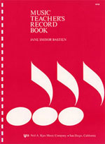 Bastien Music Teacher's Record Book